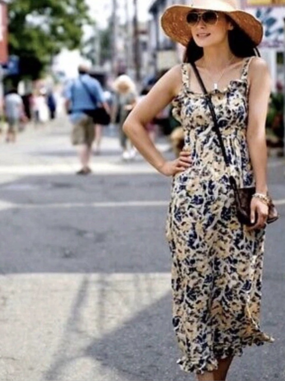 Anthropologie Moulinette Soeurs 6P Hydrangea Petals Maxi Ruffle Dress